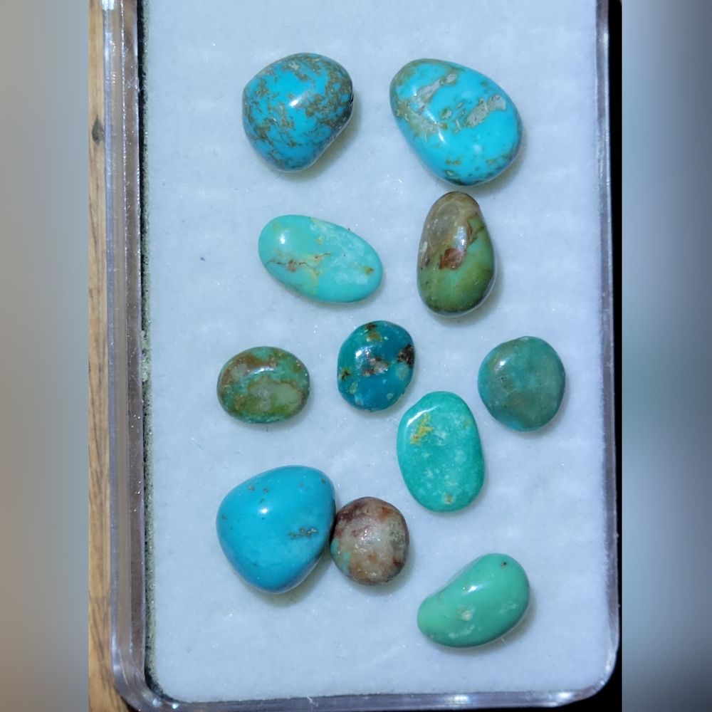 10pcs. Stunning Natural Turquoise Arizon Mines Real Genuine Gemstone 4-10mm - Picture 2 of 5